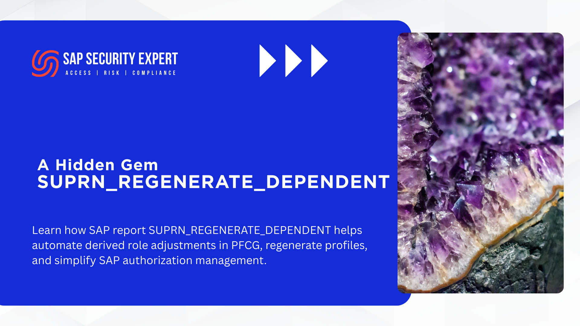SAP Report SUPRN_REGENERATE_DEPENDENT - Automatically Adjust Derived Roles in PFCG