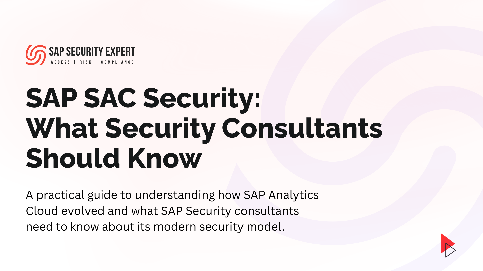 SAP SAC Security - What SAP Security Consultants should know
